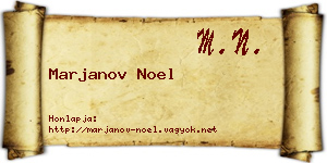 Marjanov Noel névjegykártya